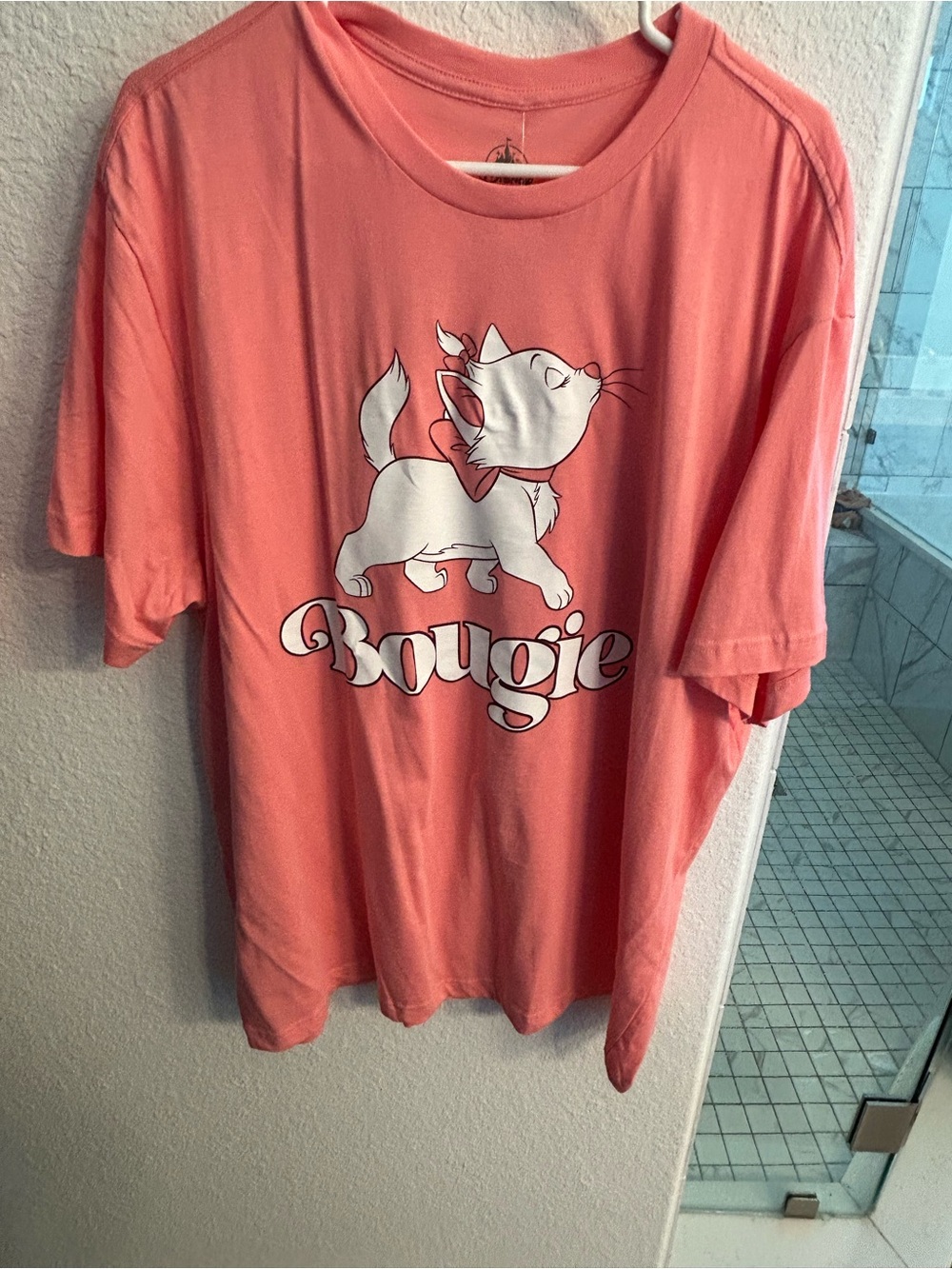 Disney Coral Pink 'Bougie' Kitten Graphic Tee